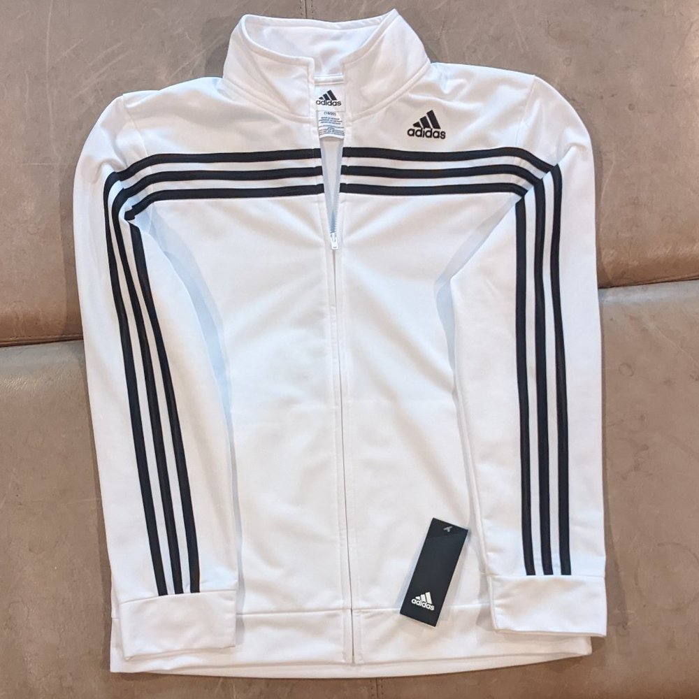 adidas Boy's Zip Front Iconic Tricot Jacket
